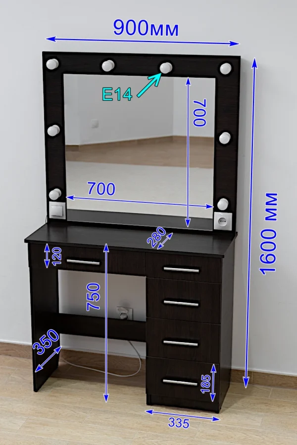 Розміри, модель СМ133 Венге