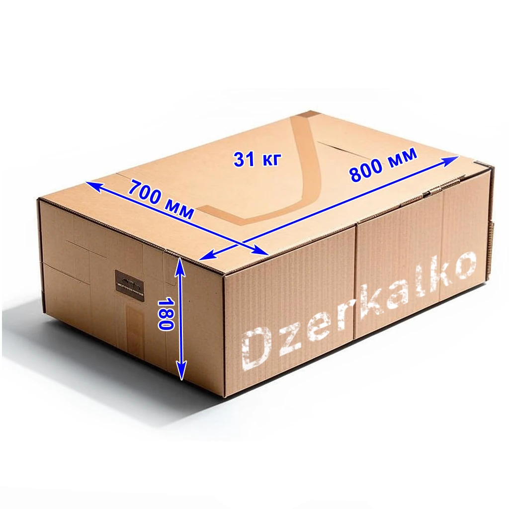 Модель СМ4 у коробці Картона коробка з розмірами: 70х80х18 см, вага 31 кг | Dzerkalko