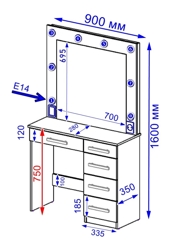 Схема кріплення поличок | CМ4 PiСМ133 АКС