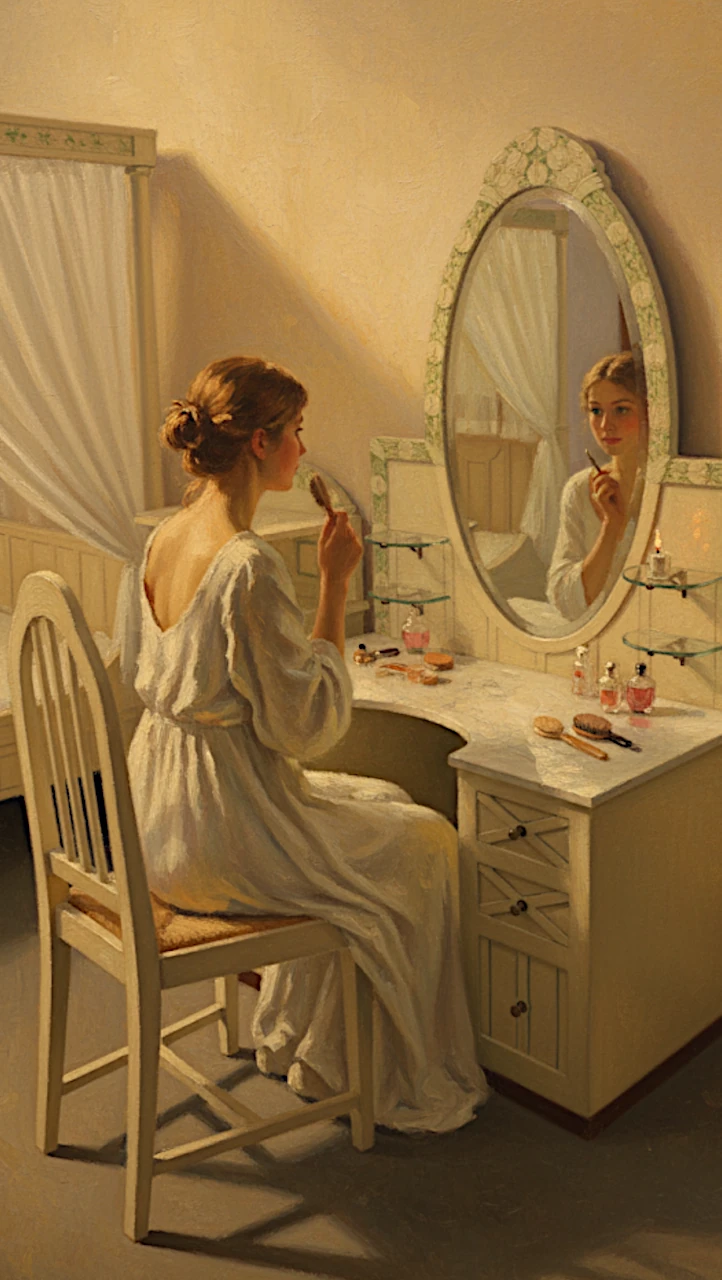 Картина маслом. Туалетний столик німецької принцеси. Картина маслом. Туалетний столик у замку Ольденбург