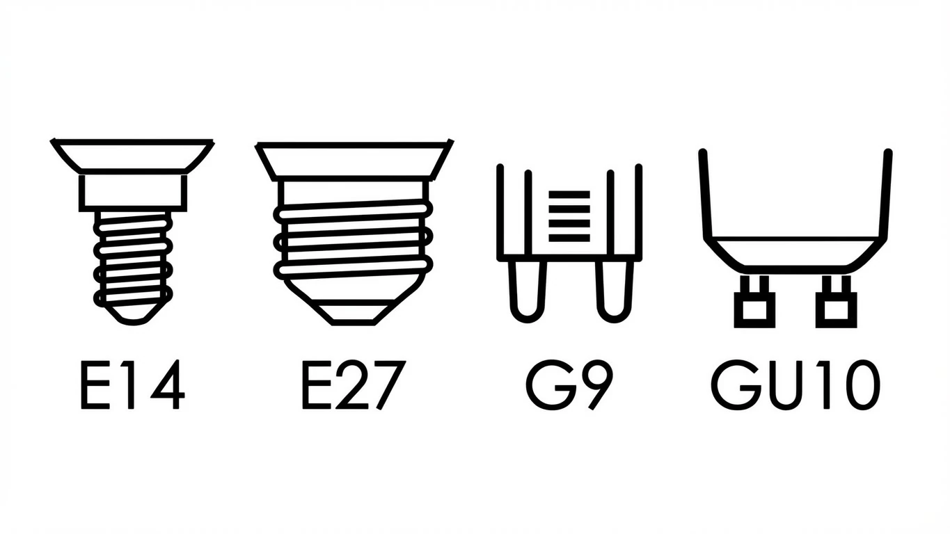 Типи цоколів для ламп  дзеркала туалетного столика
