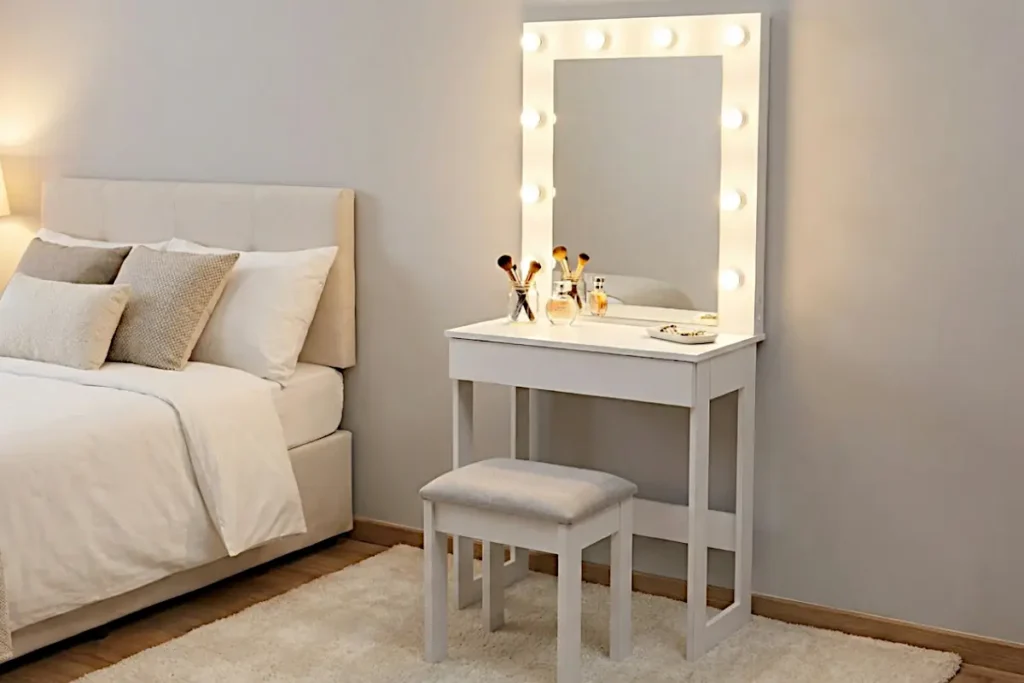 Економія простору. Для невеликих кімнат ідеальним варіантом є туалетний столик СМ 101. Він виглядає невагомо, не загромаджує простір